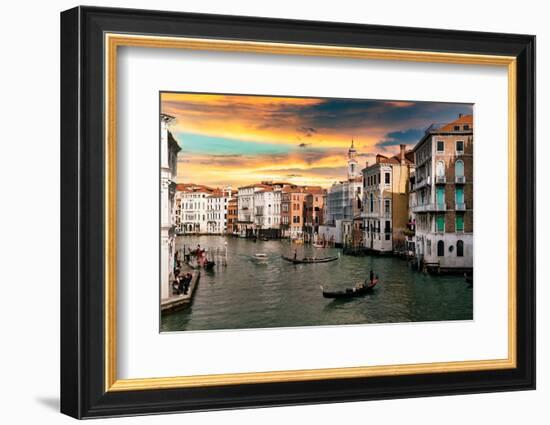Venetian Sunlight - End of the Day on the Grand Canal-Philippe HUGONNARD-Framed Photographic Print