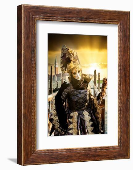 Venetian Sunlight - Golden Sunset Carnival-Philippe HUGONNARD-Framed Photographic Print