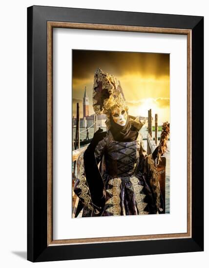 Venetian Sunlight - Golden Sunset Carnival-Philippe HUGONNARD-Framed Photographic Print