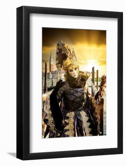 Venetian Sunlight - Golden Sunset Carnival-Philippe HUGONNARD-Framed Photographic Print