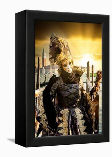 Venetian Sunlight - Golden Sunset Carnival-Philippe HUGONNARD-Framed Premier Image Canvas