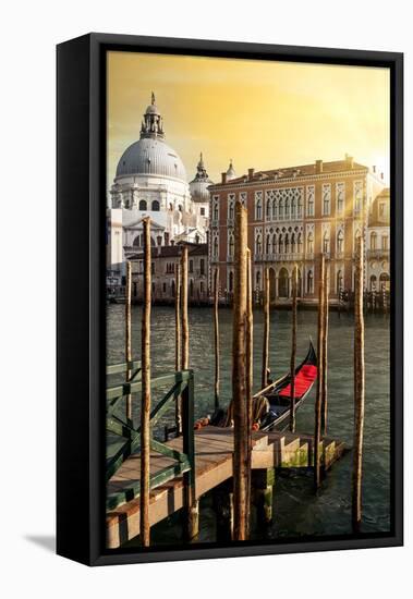 Venetian Sunlight - Gondola Pier-Philippe HUGONNARD-Framed Premier Image Canvas