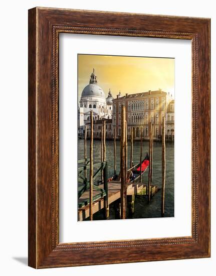 Venetian Sunlight - Gondola Pier-Philippe HUGONNARD-Framed Photographic Print