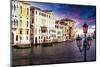 Venetian Sunlight - Grand Canal Lamp Post-Philippe HUGONNARD-Mounted Photographic Print