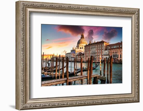 Venetian Sunlight - Last rays of sun on Santa Maria-Philippe HUGONNARD-Framed Photographic Print