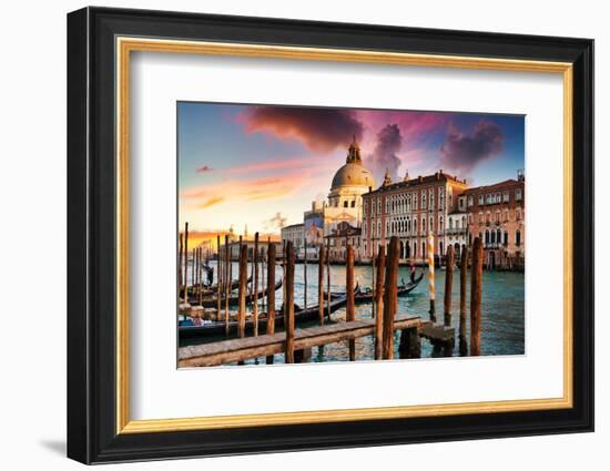 Venetian Sunlight - Last rays of sun on Santa Maria-Philippe HUGONNARD-Framed Photographic Print