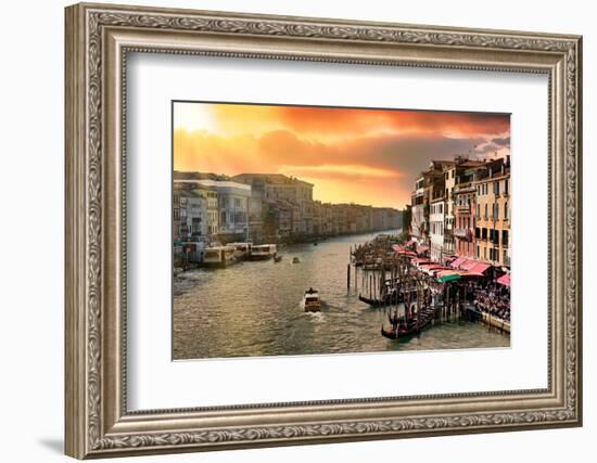 Venetian Sunlight - Late afternoon on the Grand Canal-Philippe HUGONNARD-Framed Photographic Print