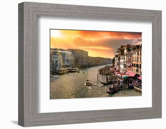 Venetian Sunlight - Late afternoon on the Grand Canal-Philippe HUGONNARD-Framed Photographic Print