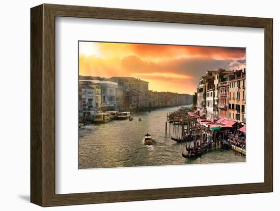 Venetian Sunlight - Late afternoon on the Grand Canal-Philippe HUGONNARD-Framed Photographic Print