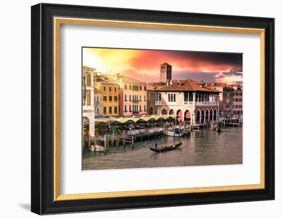 Venetian Sunlight - Market Sunrise-Philippe HUGONNARD-Framed Photographic Print