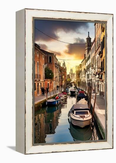 Venetian Sunlight - Motoscafi-Philippe HUGONNARD-Framed Premier Image Canvas