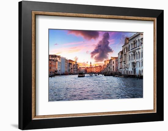 Venetian Sunlight - Pink Purple Sunset-Philippe HUGONNARD-Framed Photographic Print