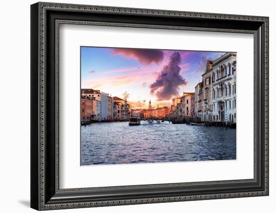 Venetian Sunlight - Pink Purple Sunset-Philippe HUGONNARD-Framed Photographic Print