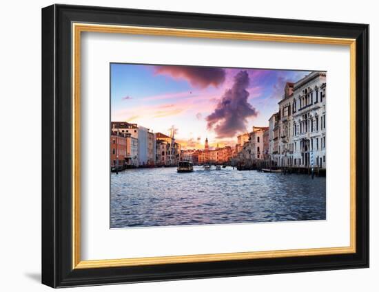 Venetian Sunlight - Pink Purple Sunset-Philippe HUGONNARD-Framed Photographic Print