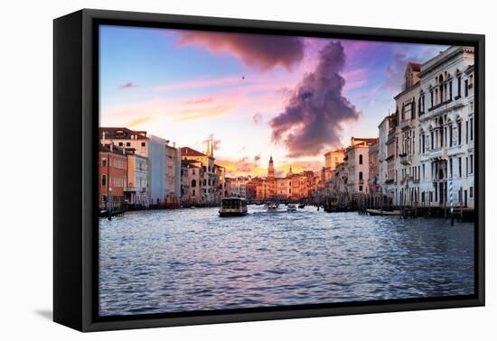 Venetian Sunlight - Pink Purple Sunset-Philippe HUGONNARD-Framed Premier Image Canvas