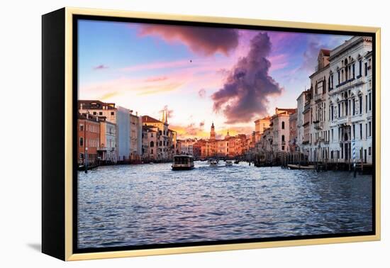 Venetian Sunlight - Pink Purple Sunset-Philippe HUGONNARD-Framed Premier Image Canvas