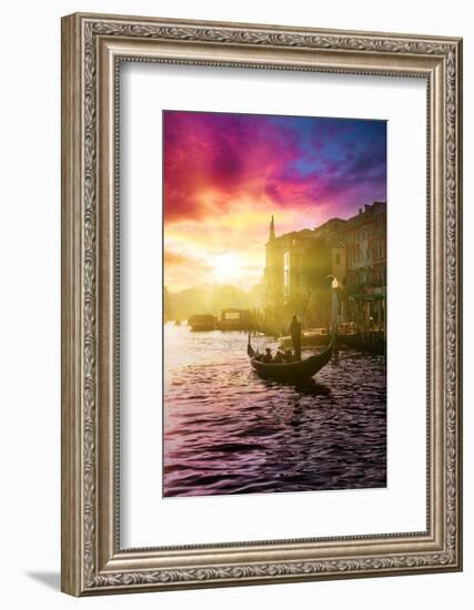 Venetian Sunlight - Pink Sunset-Philippe HUGONNARD-Framed Photographic Print