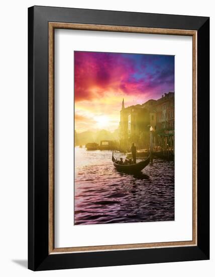 Venetian Sunlight - Pink Sunset-Philippe HUGONNARD-Framed Photographic Print