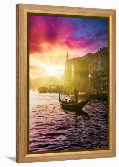 Venetian Sunlight - Pink Sunset-Philippe HUGONNARD-Framed Premier Image Canvas