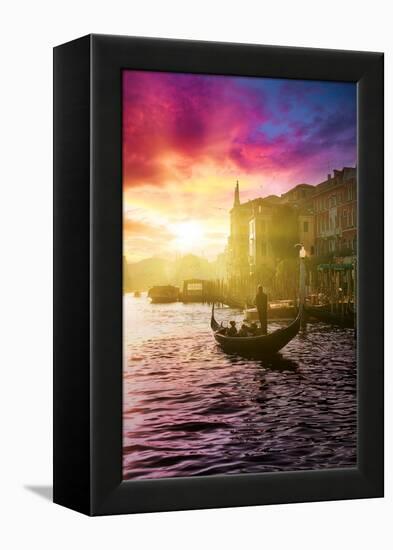 Venetian Sunlight - Pink Sunset-Philippe HUGONNARD-Framed Premier Image Canvas