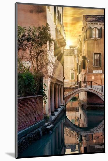 Venetian Sunlight - Ponte San Cristoforo at Sunset-Philippe HUGONNARD-Mounted Photographic Print