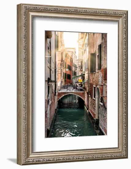 Venetian Sunlight - Red Bricks Bridge-Philippe HUGONNARD-Framed Photographic Print