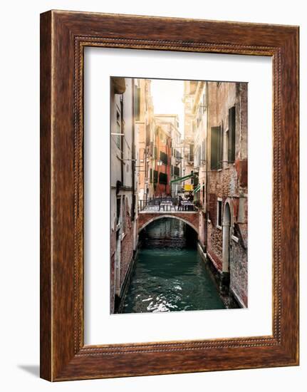 Venetian Sunlight - Red Bricks Bridge-Philippe HUGONNARD-Framed Photographic Print