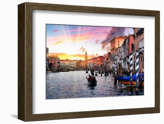 Venetian Sunlight - Rialto Sunset-Philippe HUGONNARD-Framed Photographic Print