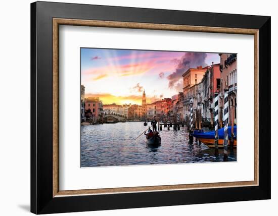 Venetian Sunlight - Rialto Sunset-Philippe HUGONNARD-Framed Photographic Print