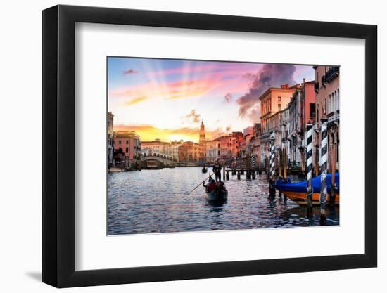 Venetian Sunlight - Rialto Sunset-Philippe HUGONNARD-Framed Photographic Print