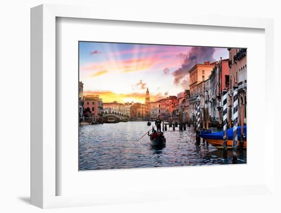 Venetian Sunlight - Rialto Sunset-Philippe HUGONNARD-Framed Photographic Print