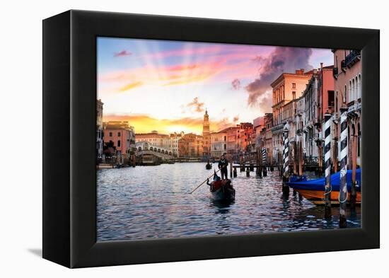 Venetian Sunlight - Rialto Sunset-Philippe HUGONNARD-Framed Premier Image Canvas