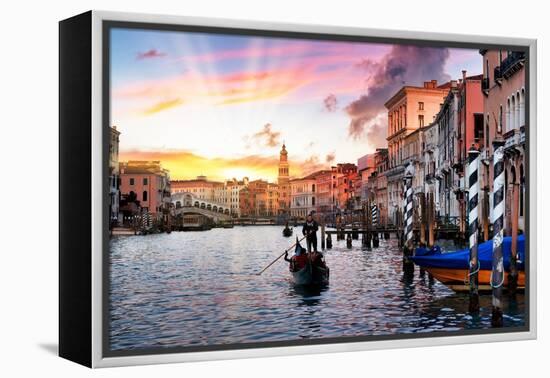 Venetian Sunlight - Rialto Sunset-Philippe HUGONNARD-Framed Premier Image Canvas