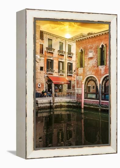 Venetian Sunlight - Rio del Malcanton at Sunset-Philippe HUGONNARD-Framed Premier Image Canvas