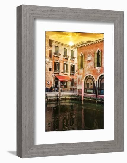 Venetian Sunlight - Rio del Malcanton at Sunset-Philippe HUGONNARD-Framed Photographic Print