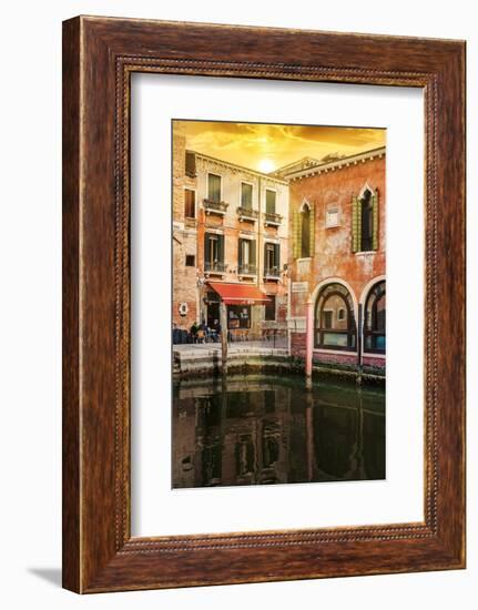 Venetian Sunlight - Rio del Malcanton at Sunset-Philippe HUGONNARD-Framed Photographic Print