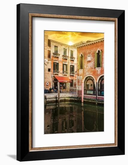 Venetian Sunlight - Rio del Malcanton at Sunset-Philippe HUGONNARD-Framed Photographic Print