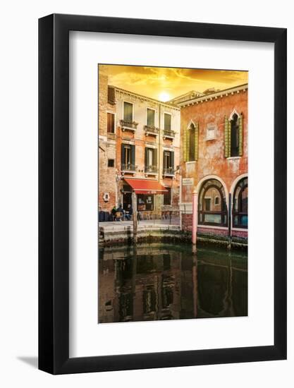 Venetian Sunlight - Rio del Malcanton at Sunset-Philippe HUGONNARD-Framed Photographic Print