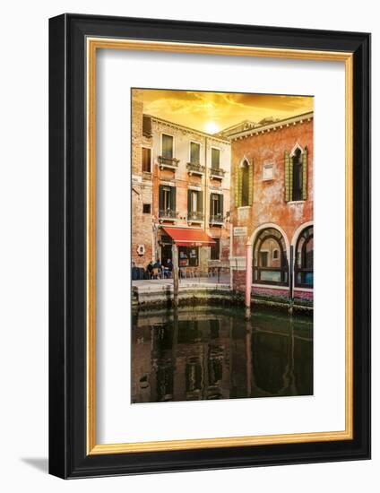 Venetian Sunlight - Rio del Malcanton at Sunset-Philippe HUGONNARD-Framed Photographic Print