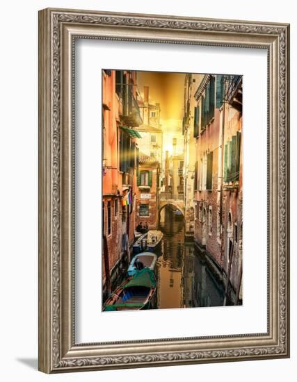 Venetian Sunlight - Rio Tera Secondo Sunset-Philippe HUGONNARD-Framed Photographic Print