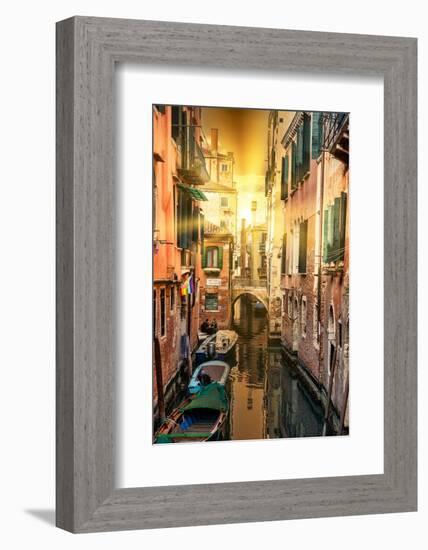 Venetian Sunlight - Rio Tera Secondo Sunset-Philippe HUGONNARD-Framed Photographic Print