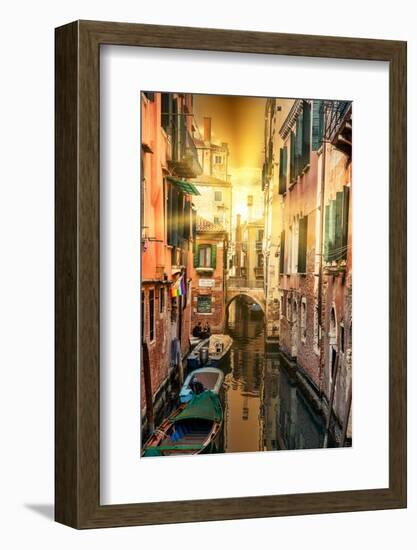 Venetian Sunlight - Rio Tera Secondo Sunset-Philippe HUGONNARD-Framed Photographic Print