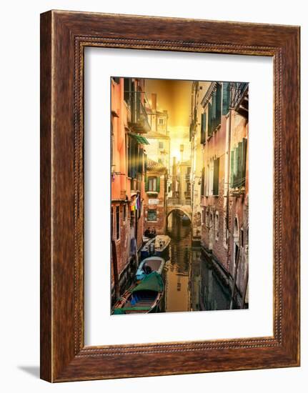 Venetian Sunlight - Rio Tera Secondo Sunset-Philippe HUGONNARD-Framed Photographic Print