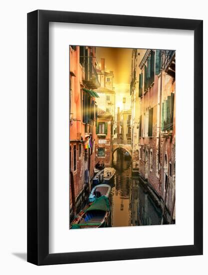 Venetian Sunlight - Rio Tera Secondo Sunset-Philippe HUGONNARD-Framed Photographic Print