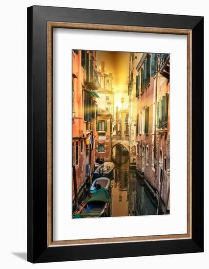 Venetian Sunlight - Rio Tera Secondo Sunset-Philippe HUGONNARD-Framed Photographic Print