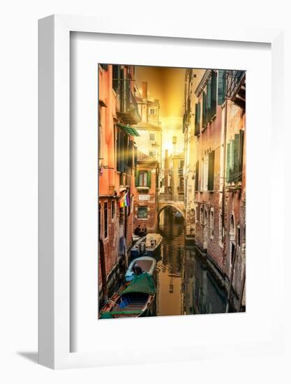 Venetian Sunlight - Rio Tera Secondo Sunset-Philippe HUGONNARD-Framed Photographic Print