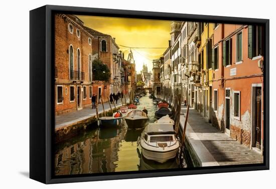 Venetian Sunlight - San Barnaba Sunset-Philippe HUGONNARD-Framed Premier Image Canvas