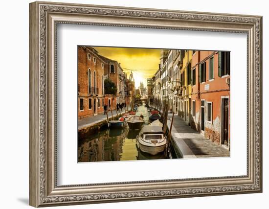 Venetian Sunlight - San Barnaba Sunset-Philippe HUGONNARD-Framed Photographic Print