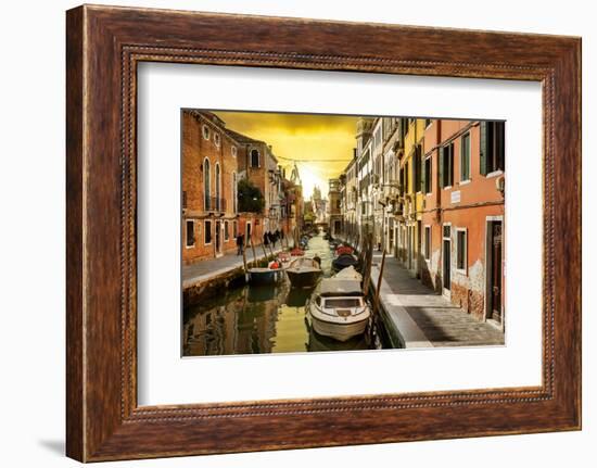 Venetian Sunlight - San Barnaba Sunset-Philippe HUGONNARD-Framed Photographic Print