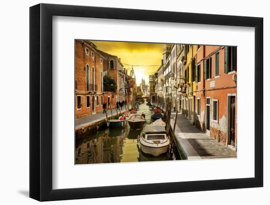 Venetian Sunlight - San Barnaba Sunset-Philippe HUGONNARD-Framed Photographic Print